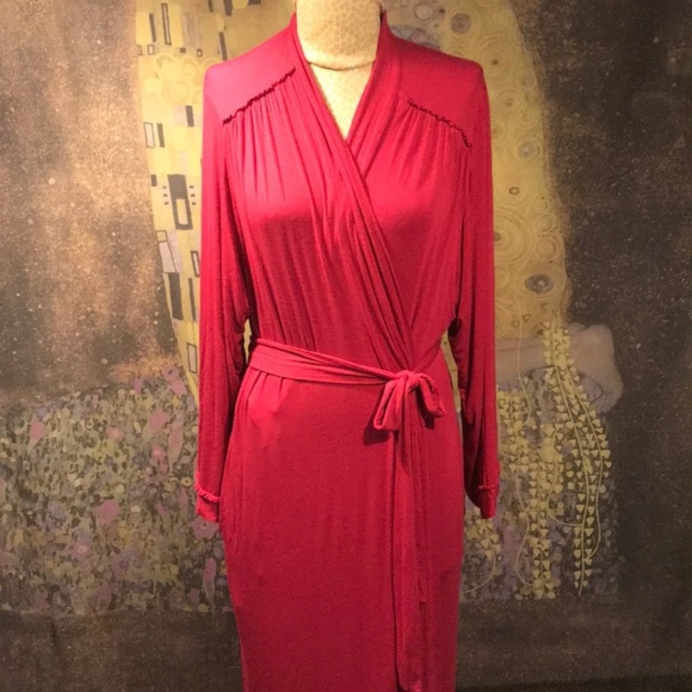 Oscar de la Renta Red Floor Length Robe